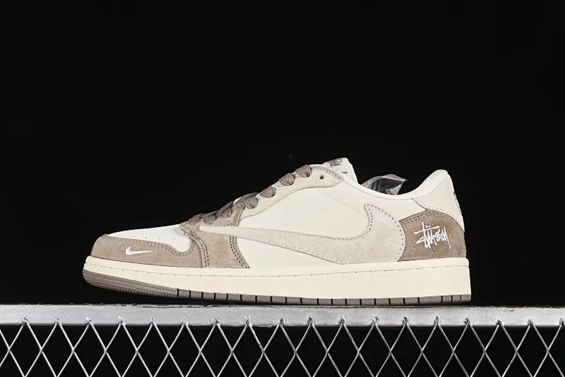 All Categories Air Jordan Jordan Series Basketball Shoes Air Jordan 1 Low High-end Customized Low-top Shoes Travis Scott x Fragment Design x Air Jordan 1 Low OG SP AJ1 Joe 1 Stussi Joint-Milk Tea Low-top Cultural Casual Shoes JH6089-001